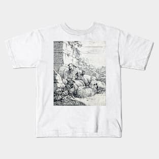 Johann Roos Sheep, Goats and Cows Series Five Sheep Kids T-Shirt